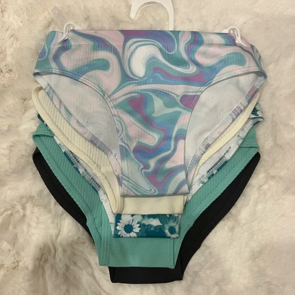 Colorful Patterned Bikini Bottoms Set - Picture 1 of 3